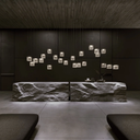Square Multi Crystal Chandelier