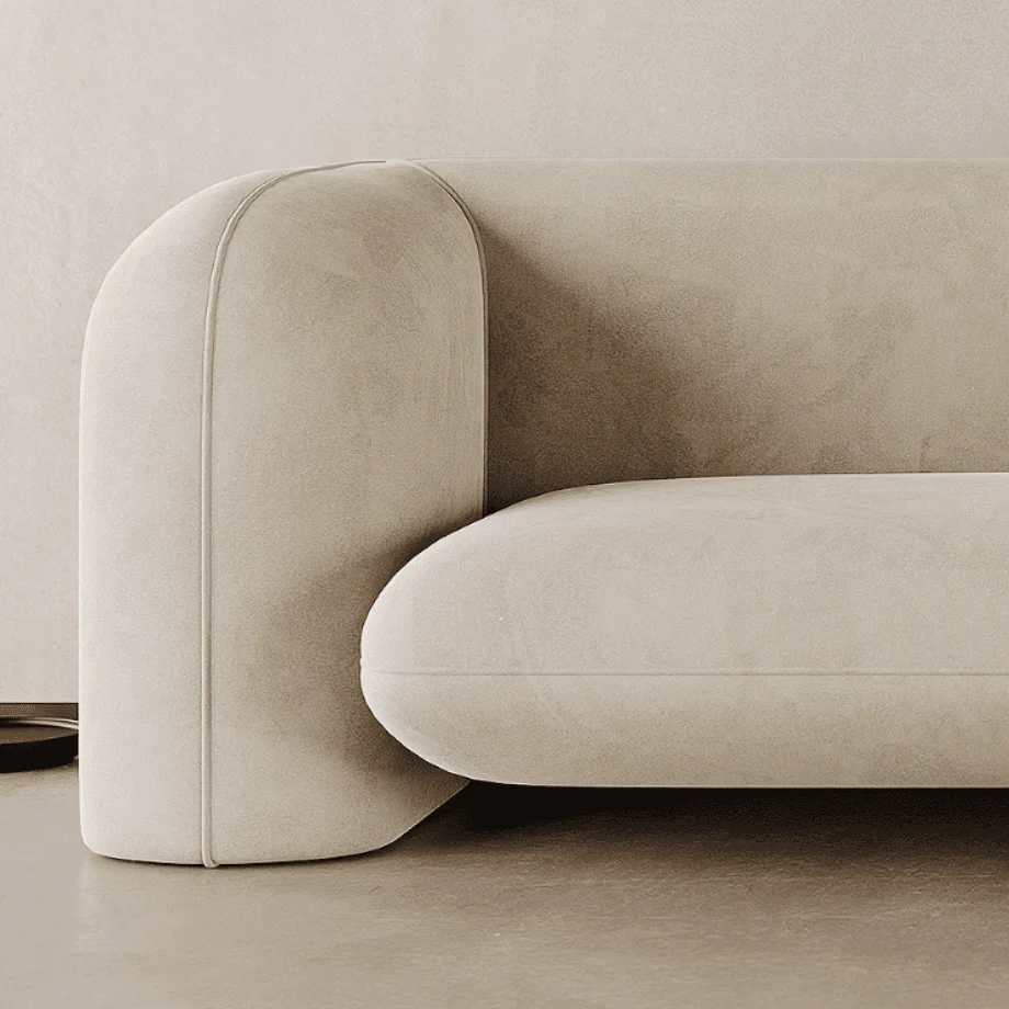 Curved Armrest Sofa