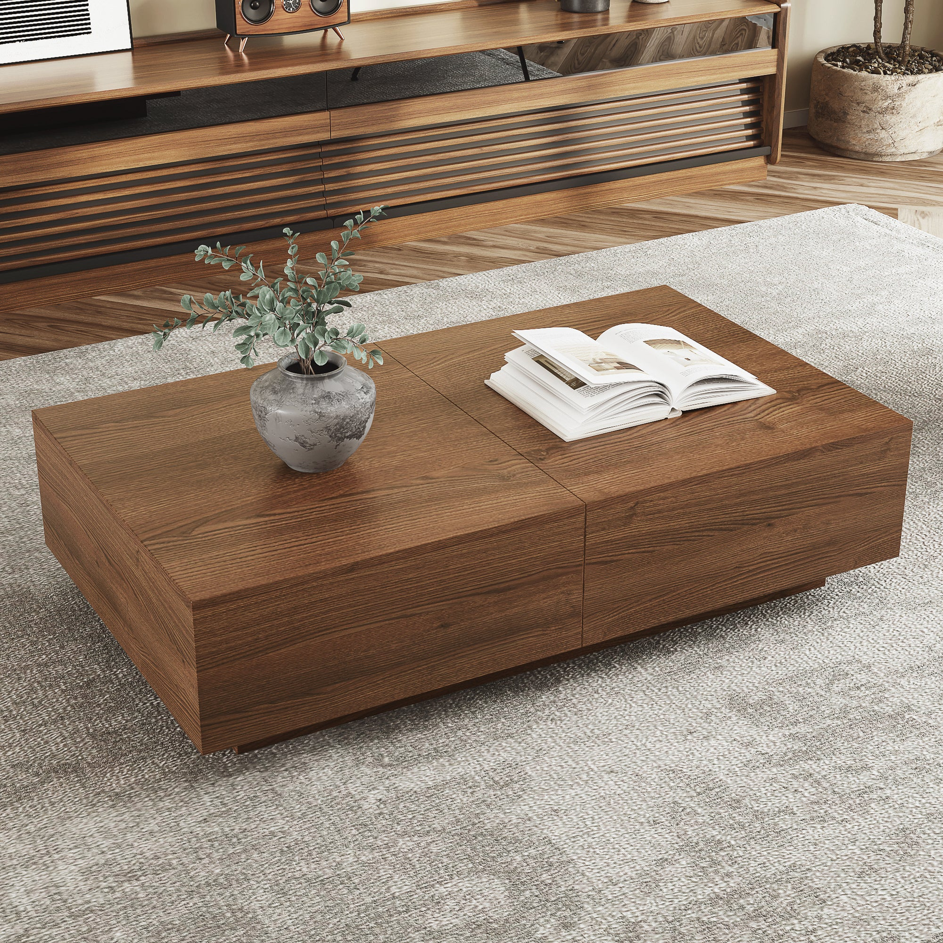 Minimalist Sliding Coffee Table
