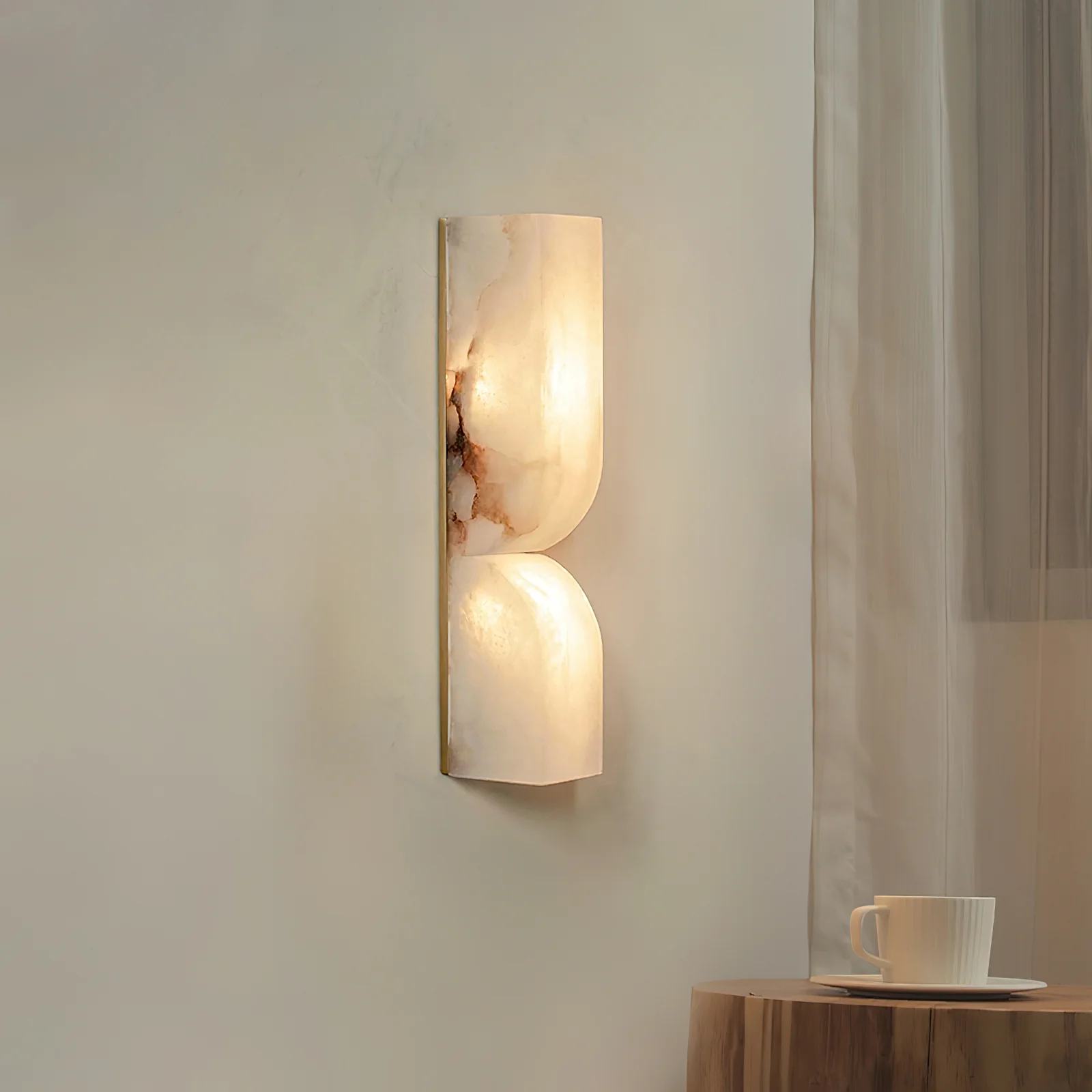 Up Down alabster Wall Sconce