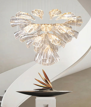 Glass Lotus Chandelier