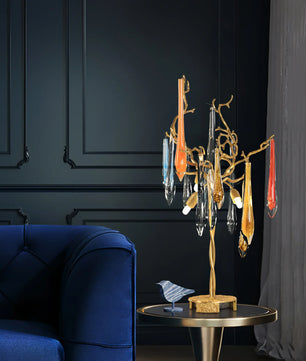 Aqua Willow Table Lamp