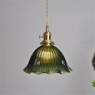 Nordic Retro Flower Glass Pendant Lamp S45