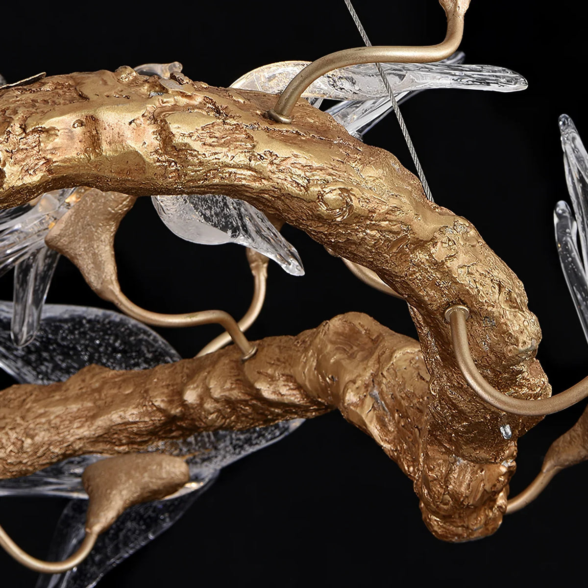 Swallow Chandelier – Modern Gold Ring LED Ceiling Light for Dining Room & Foyer