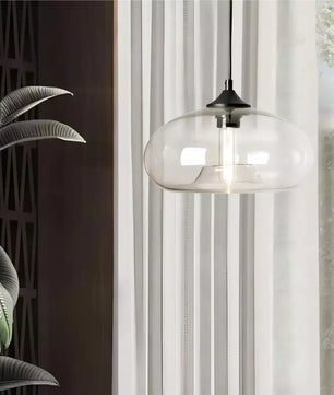 Doughnut glass pendant light