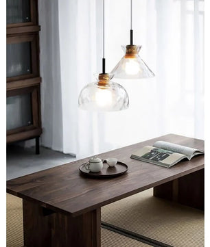 Modern Water Ripple Transparent Glass Pendant Lamp M16