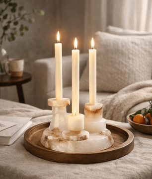 Aosta Stepped Marble Votive