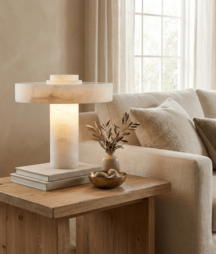 Natural Alabaster E26 Table Lamp
