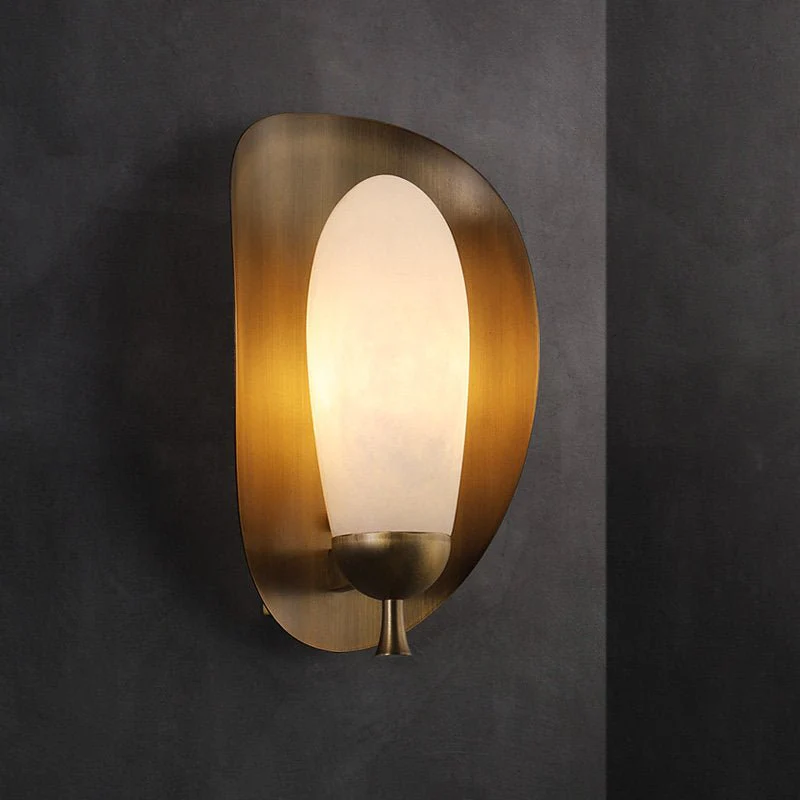 Lunette Alabaster Wall Sconce