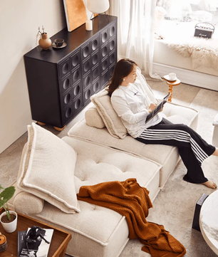 Cotton And Linen Fabric Sofa