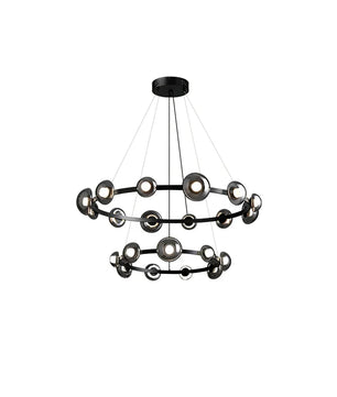 Brass Bar Glass Chandelier