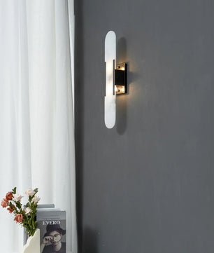 Geometric Harmony Alabaster Wall Lamp