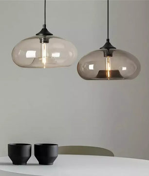 Doughnut glass pendant light