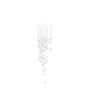 Square Multi Crystal Chandelier