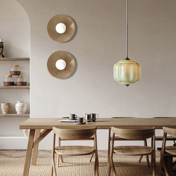 Eloise Vintage Milk Glass Pendant Light