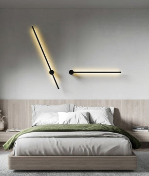 Industrial Black Linear LED Dimmable Wall Light S76