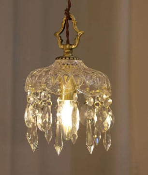 French crystal pendant lamp