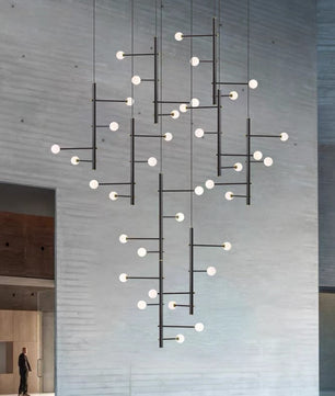 Orbit Cascade Multi-Globe Chandelier