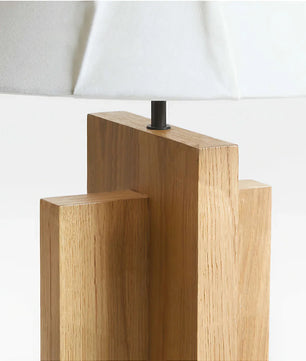 Meridian Crossbase Wood Floor Lamp