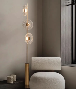 Glacier Crackle Glass Floor Lamp