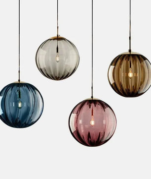Nordic Water Pattern Glass Ball Pendant Light S96