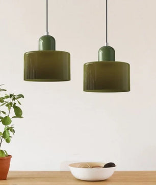 Nordic Morandi Cylinder Glass Pendant Light S66