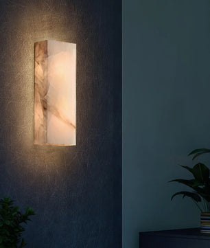 Rectangular Alabaster Wall Sconce