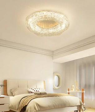 Glacial Pattern Resin Ceiling Light