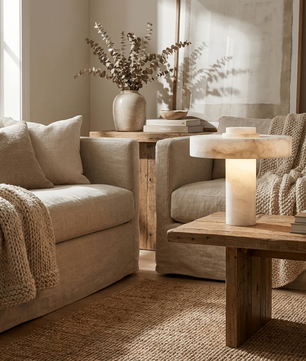 Natural Alabaster E26 Table Lamp