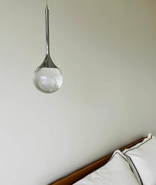 Moon Clear Glass Ball Pendant Light