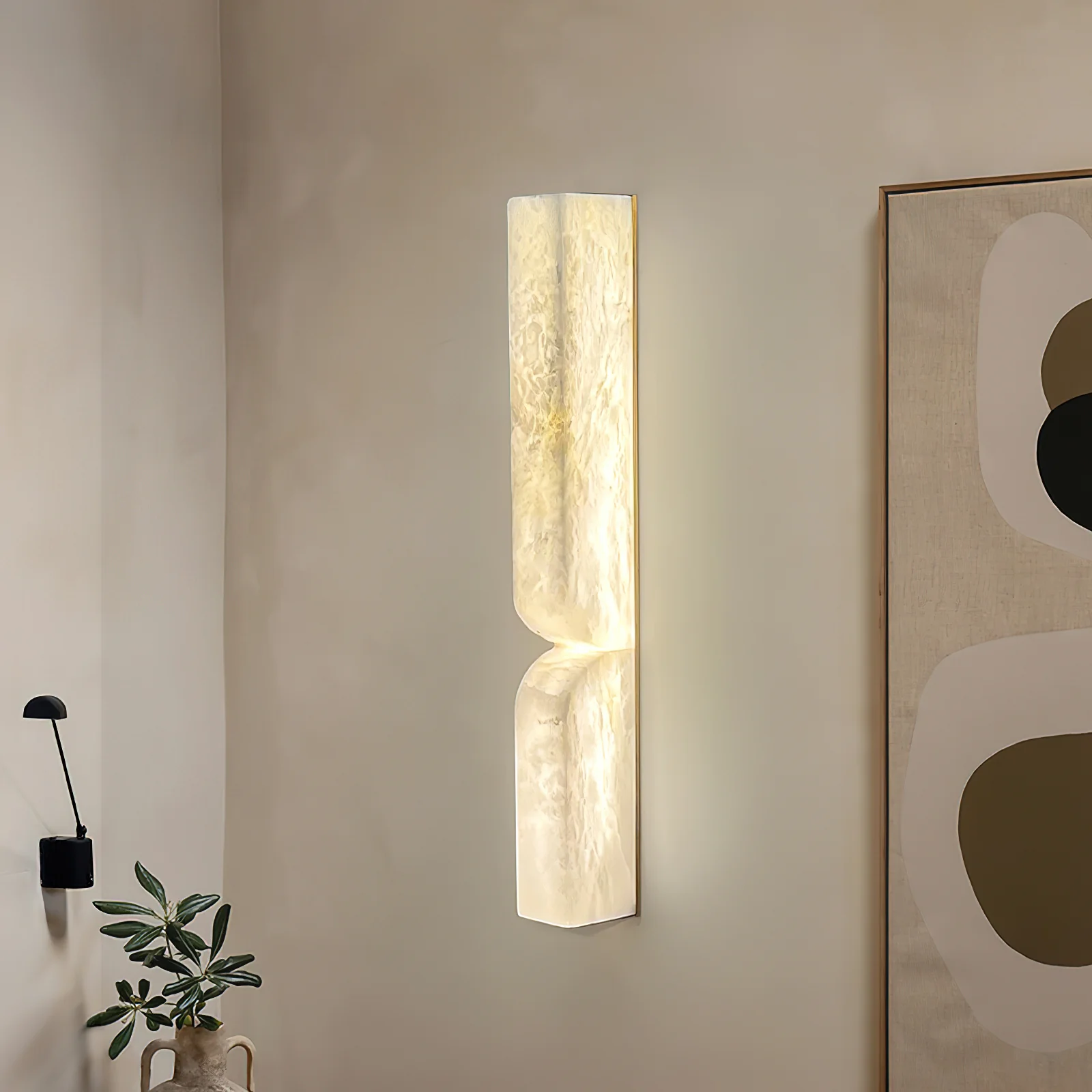 Up Down alabster Wall Sconce