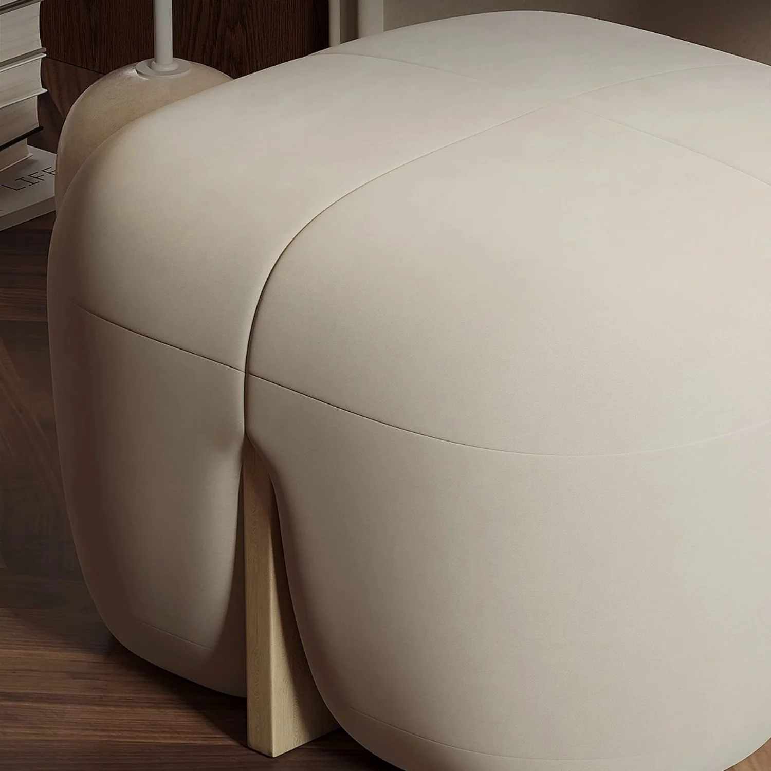 Minimalist Wabi-sabi Cream Sofa Chair