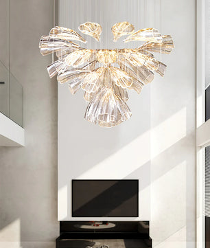 Glass Lotus Chandelier