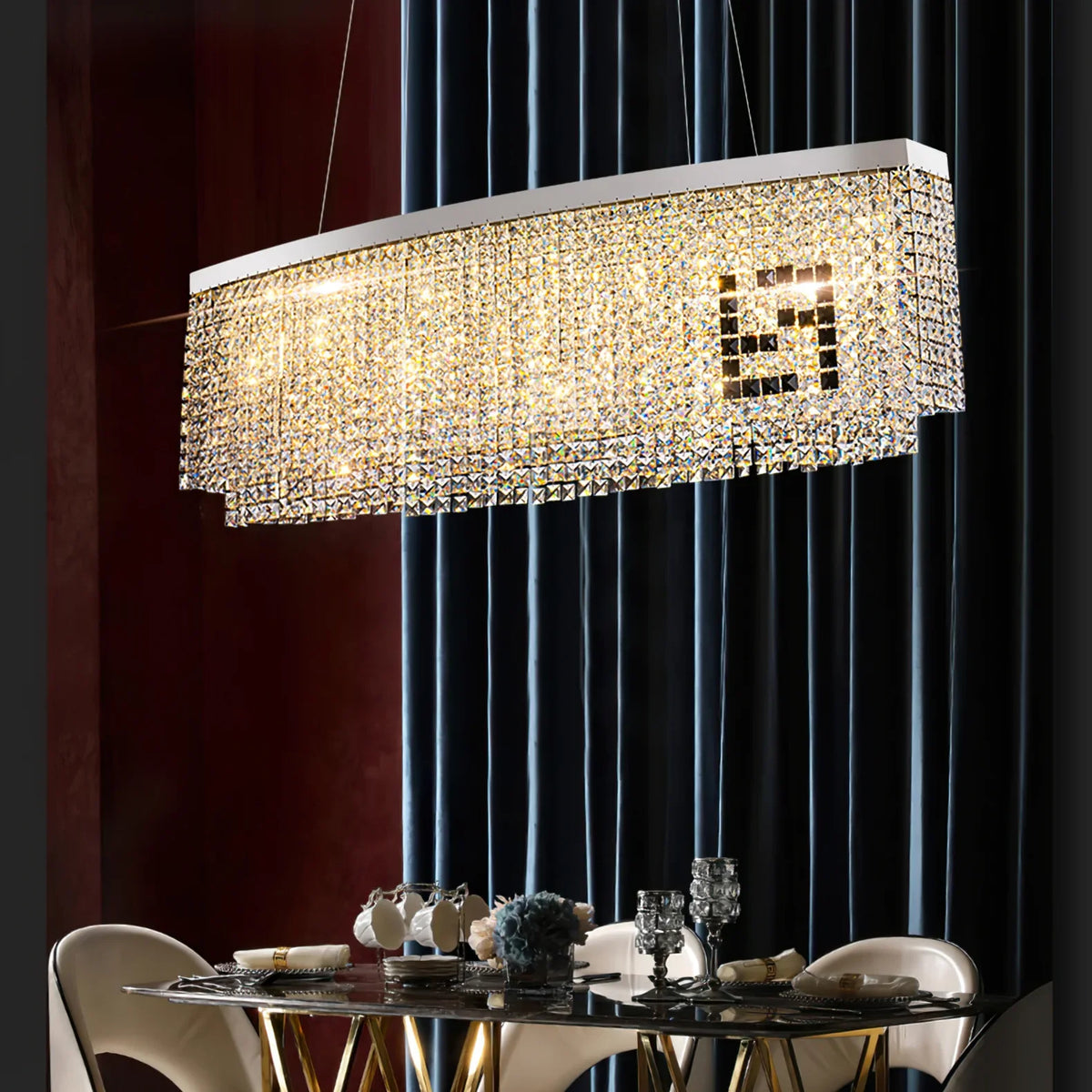 Liliana Rectangle Crystal Chandelier