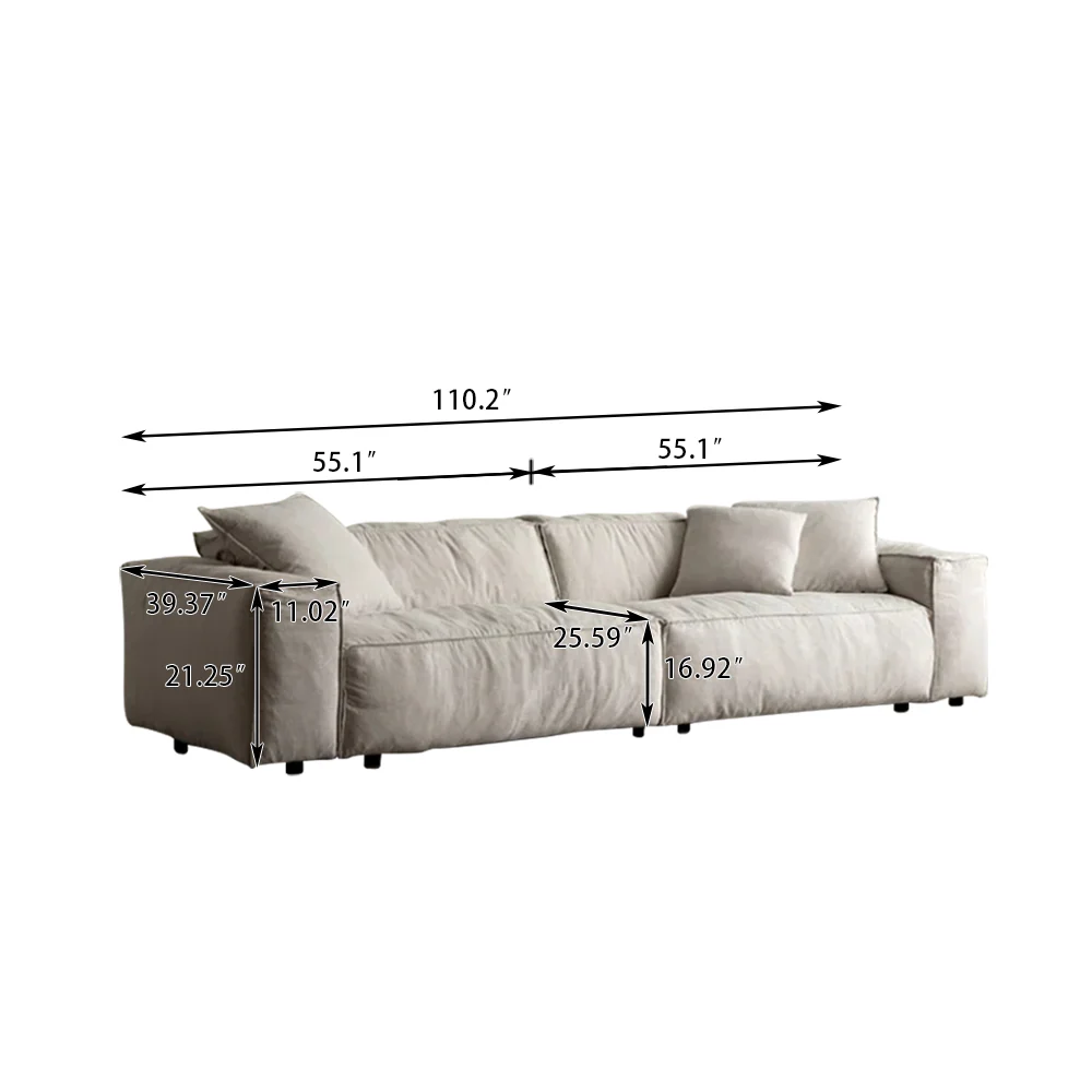 Large Sectional Deep Seat Couch Sofa