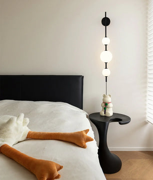 Vertical Globe Plug In Wall Lamp