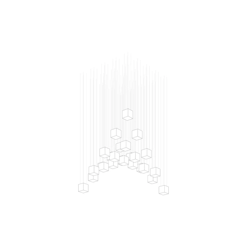 Square Multi Crystal Chandelier