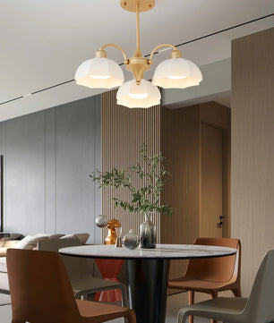 Frosted Glass Bell Chandelier