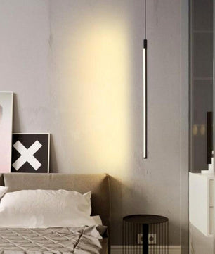 Kitchen Bedside LED Linear Black Pendant Light Fixture