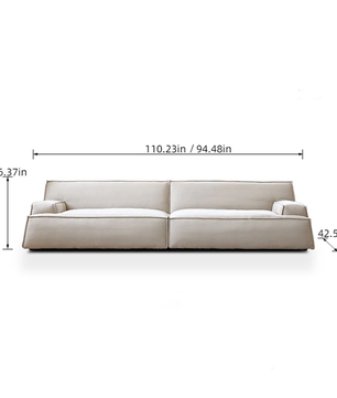 Minimalist Vertical Upholstered Sofa