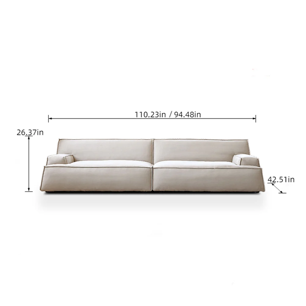 Minimalist Vertical Upholstered Sofa