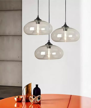 Doughnut glass pendant light