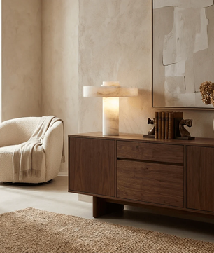 Natural Alabaster E26 Table Lamp