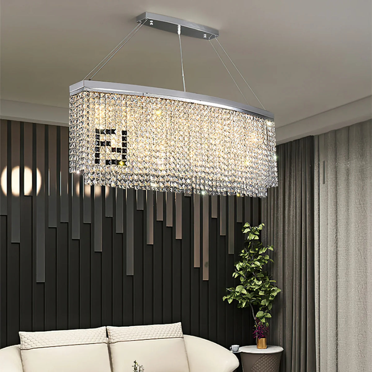 Liliana Rectangle Crystal Chandelier