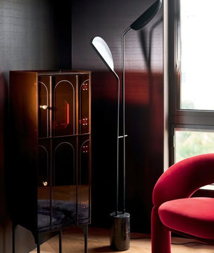 Filo Floor Lamp – Modern Artistic Glass Bead Standing Lamp for Living Room, Black & White