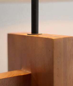 Meridian Crossbase Wood Floor Lamp