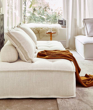 Cotton And Linen Fabric Sofa