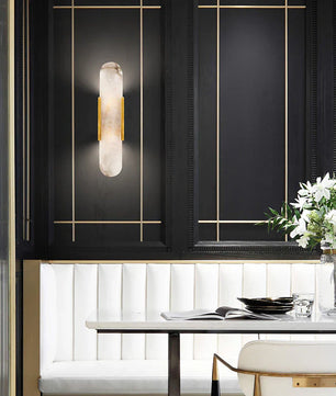 Geometric Harmony Alabaster Wall Lamp