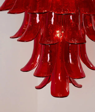 Murano Crimson Cascade Chandelier
