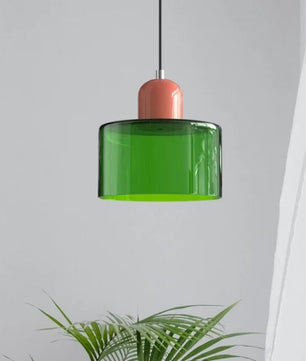 Nordic Morandi Cylinder Glass Pendant Light S66